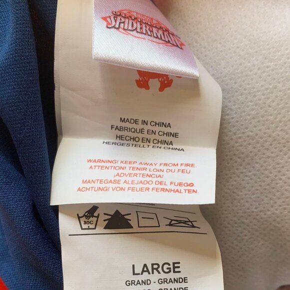 Spider-man halloween costume/pajamas for boys size-L - Picture 6 of 7